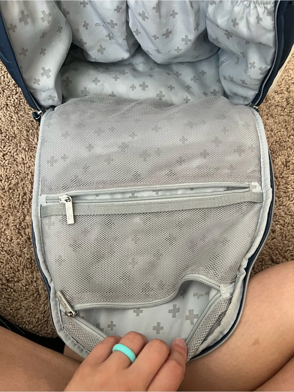 Itzy Ritzy Navy Puffer Diaper Backpack